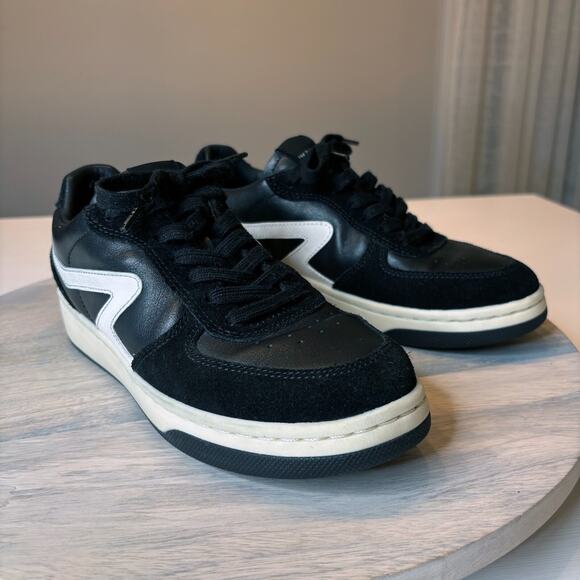 Rag & Bone Women’s Retro Court Black White Leather Sneakers EU Sz 37 US Size 7 - Picture 2 of 12